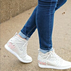 womens nike high top wedge sneakers